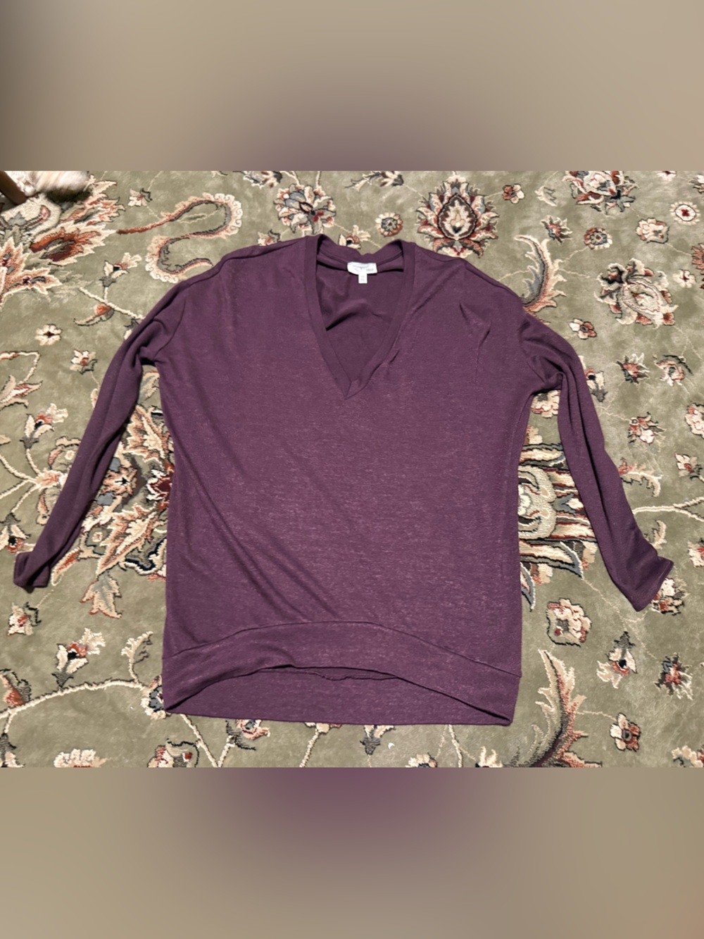 Wilfred Free Women’s V-Neck Long Sleeve Top - Plum